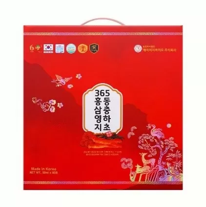 Nước Uống Hồng Sâm Linh Chi Đông Trung 365 Hộp 60 Gói